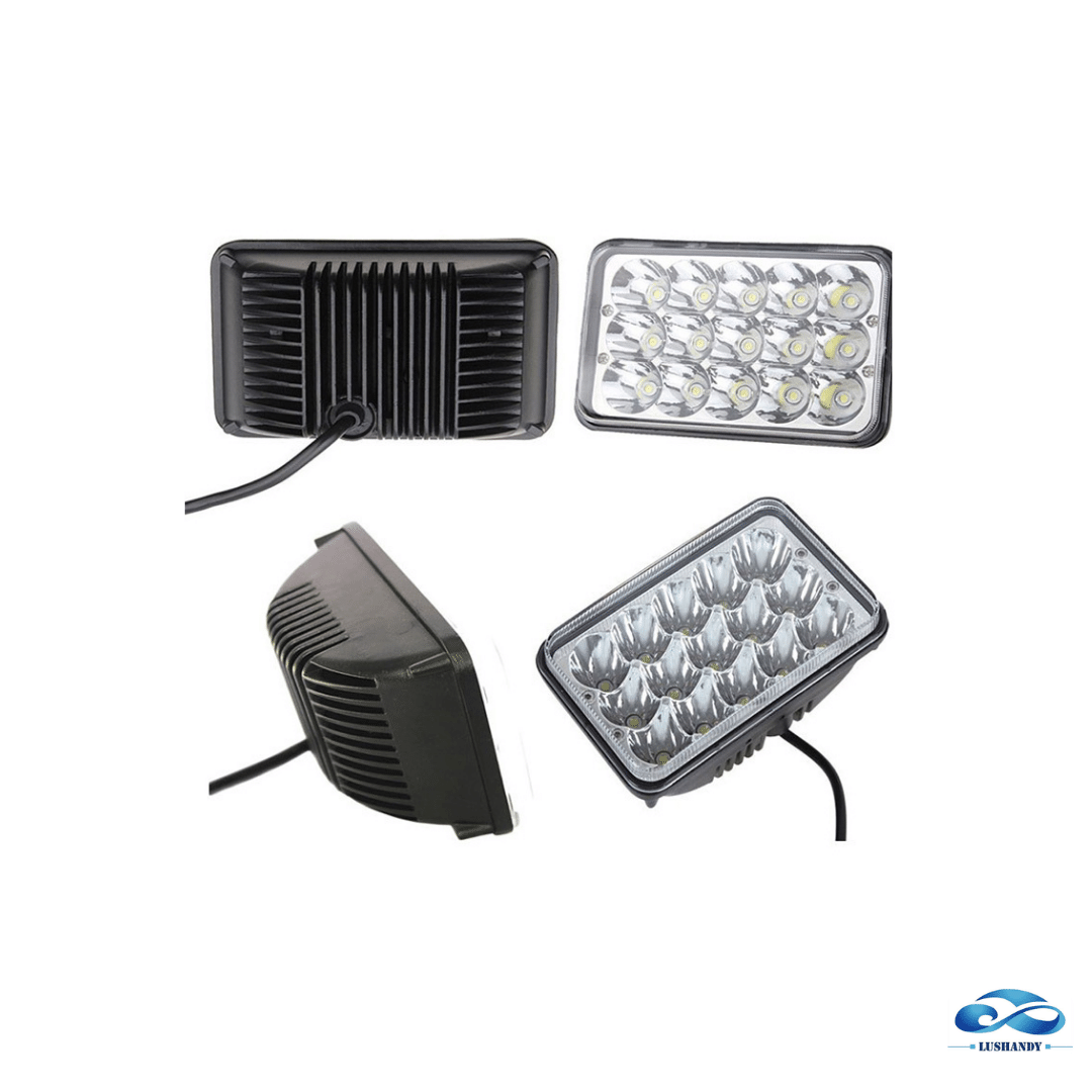 Foco de 5 Pulgadas Sin Ojo De Angel, Para Auto o Moto Conector H4 45 Watts