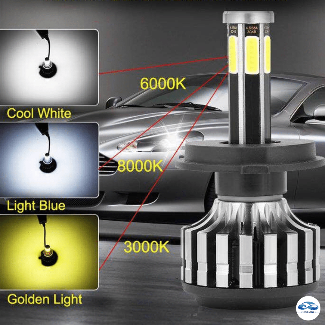 Luces Led para Auto X6S  6Caras 360 Grados 12y 234 Voltios 12.000LM