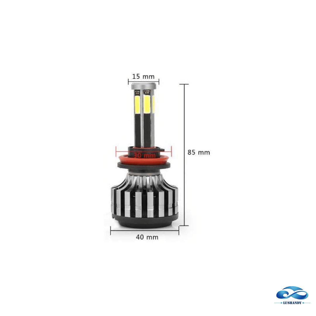 Luces Led para Auto X6S  6Caras 360 Grados 12y 234 Voltios 12.000LM