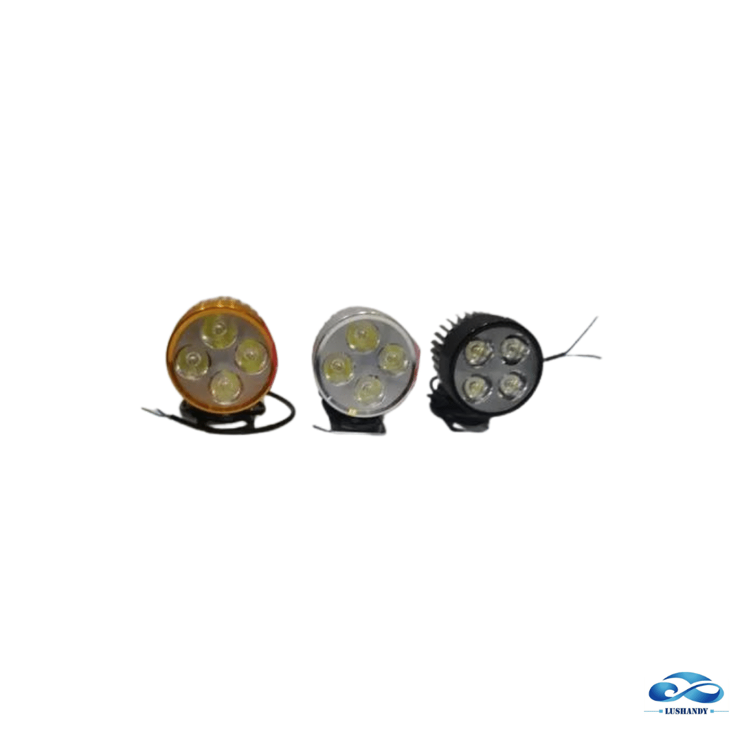 Neblineros 4 Led Redondo  Para Moto 18Watts