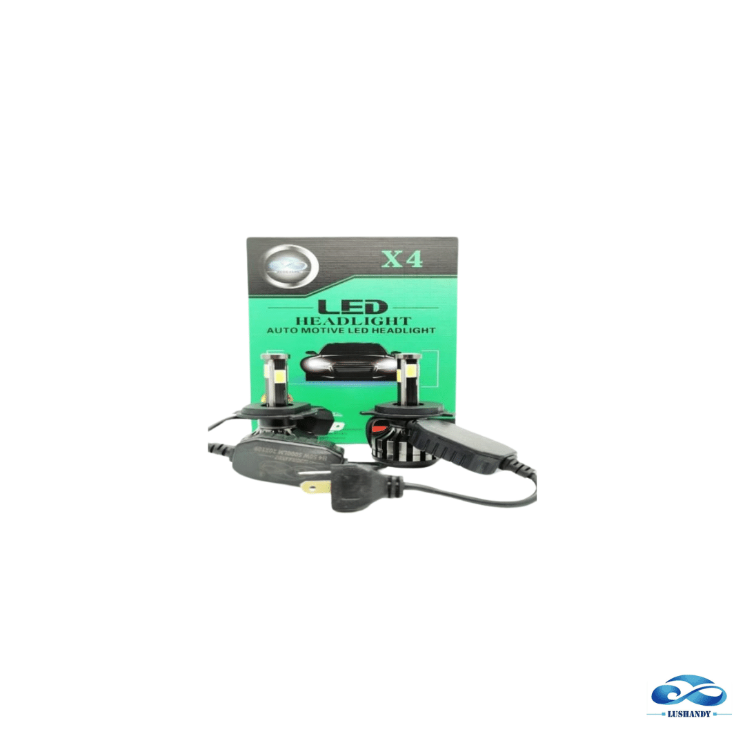 Kit De Ampolleta H4 Turboled X4  12 Y 24 Voltios 10000 LM