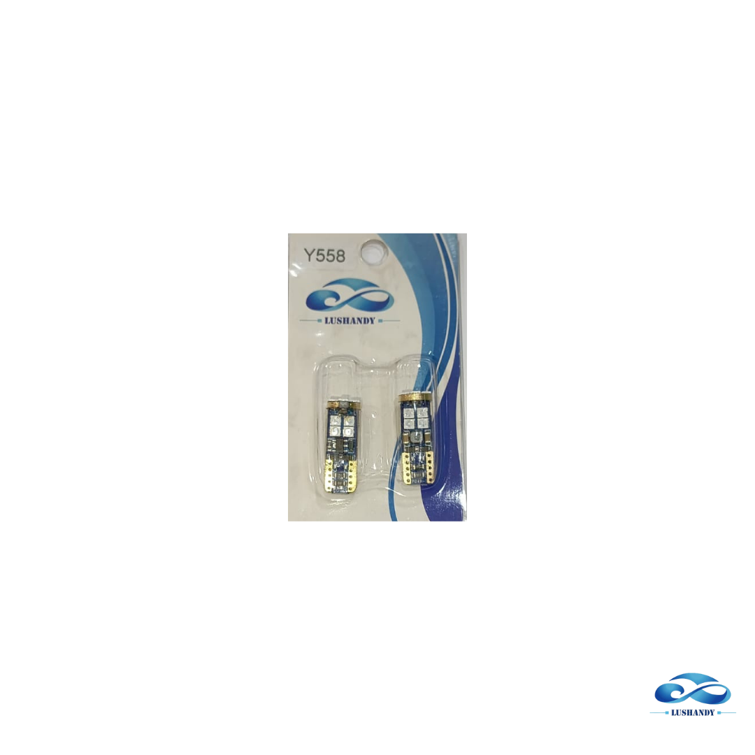 Ampolleta Led Potente T10 Cola De Pescado Blanca  Azul