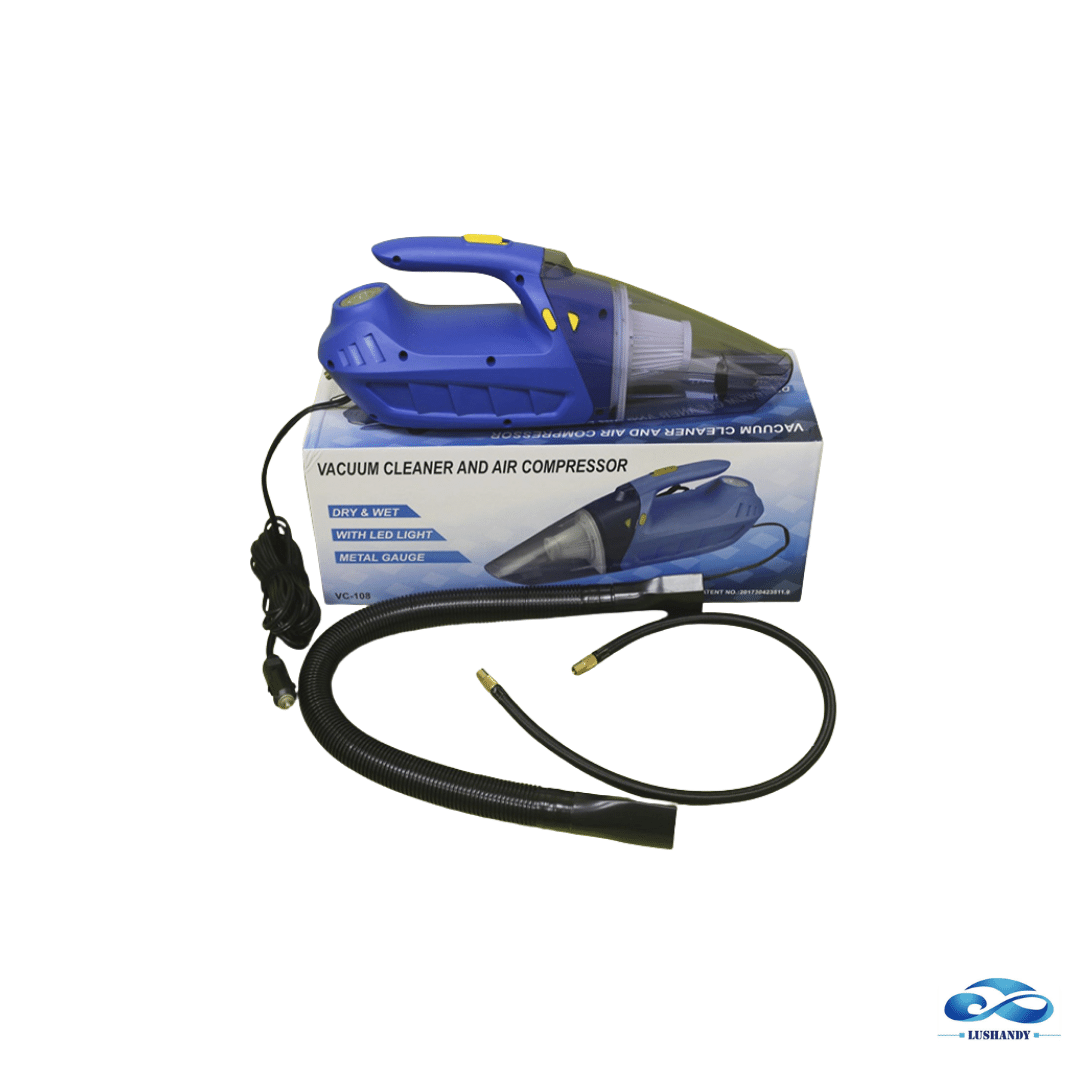 Aspiradora Y Compresor De Aire 12v Para Autos 120w