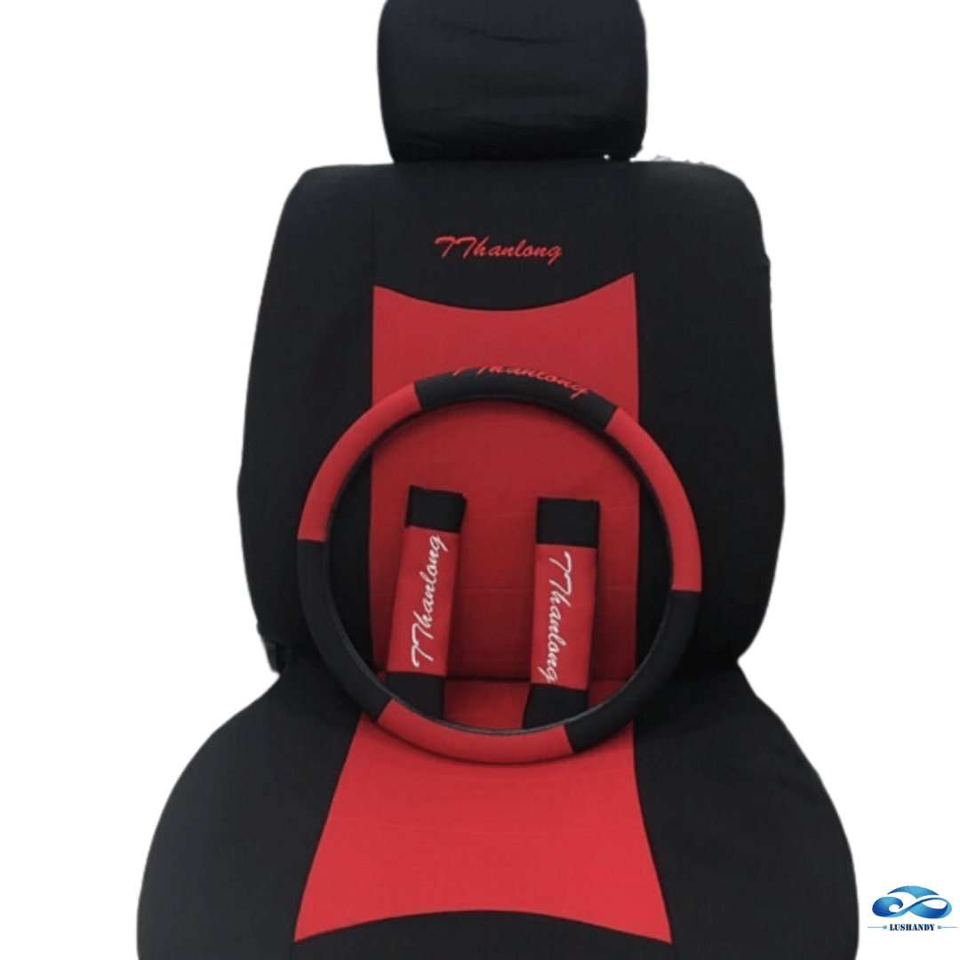 Cubre Asientos Auto Set + Cubre Volante + Almohadillas