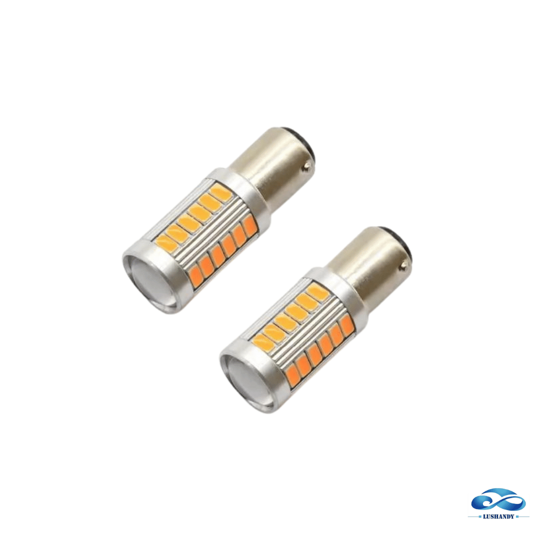 Ampolleta Led Un Contacto  12v  Ámbar Blanco