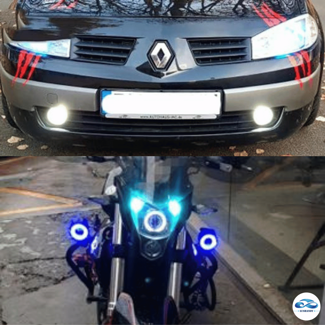 Neblinero Led Ojo De Ángel Moto Parrilla Auto 