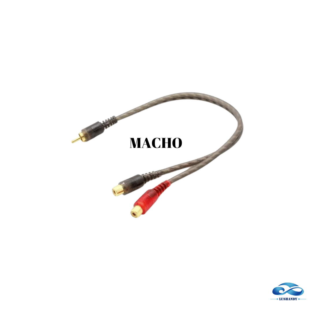 Cable RCA  Macho Y Hembra Para Audio De Auto