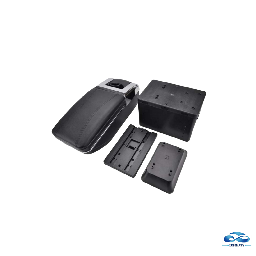 Apoyabrazos Auto Universal Base Extensible Con 7 Conectores USB
