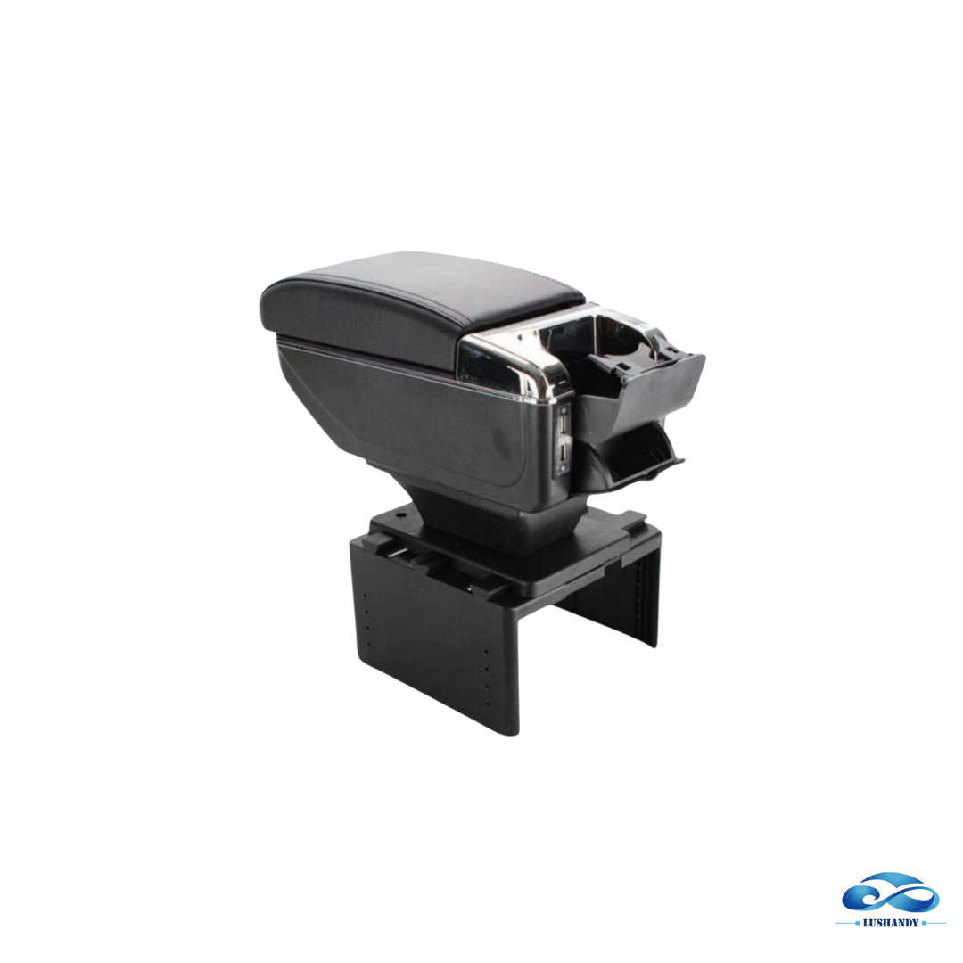 Apoyabrazos Auto Universal Base Extensible Con 7 Conectores USB