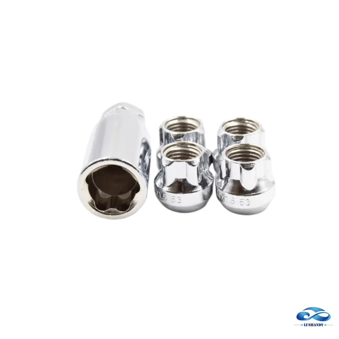 Set De Tuercas De Seguridad  Y Bloqueo De Rueda 5 Piezas 12mm x 1.50