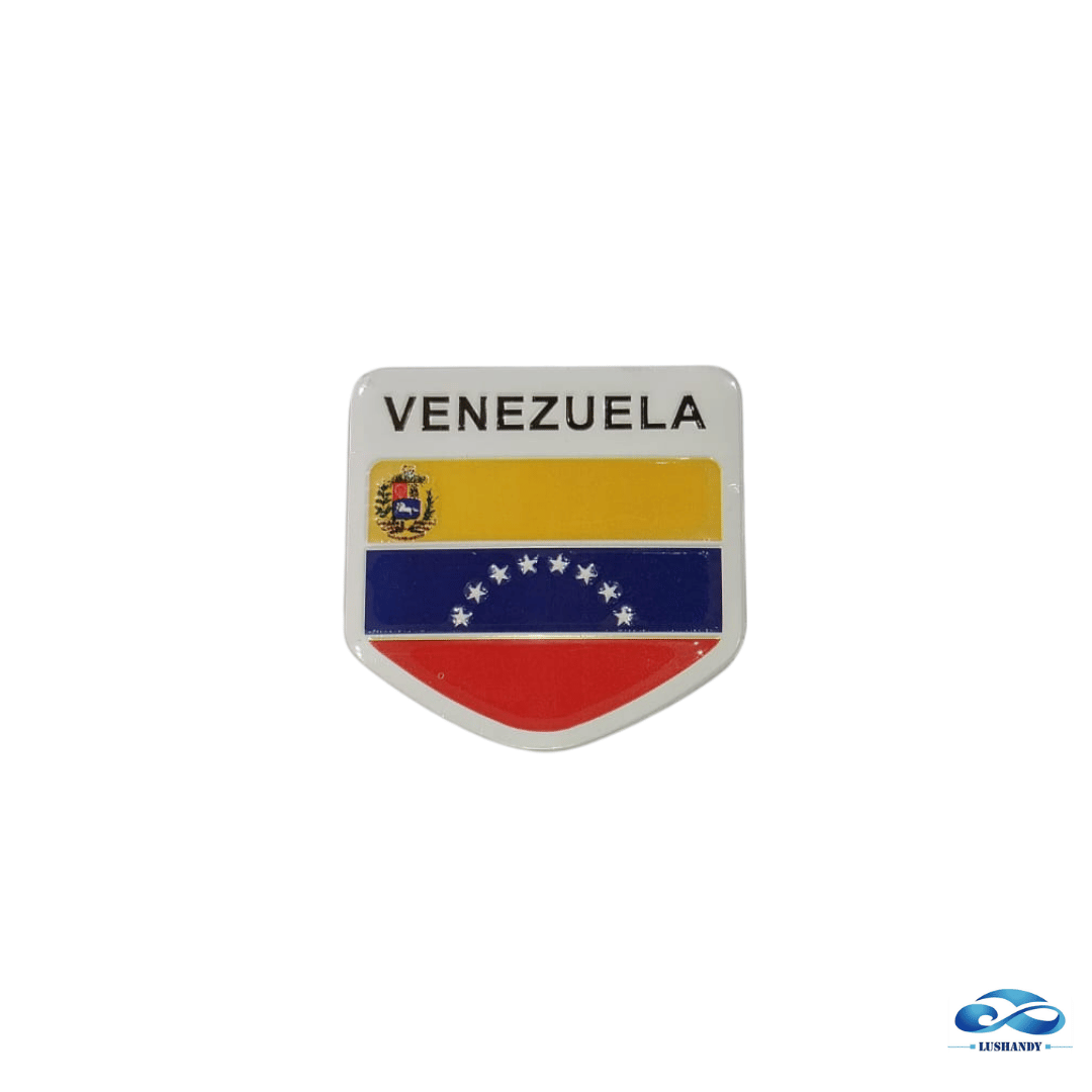 Etiquetas Metal Emblema Bandera  De País