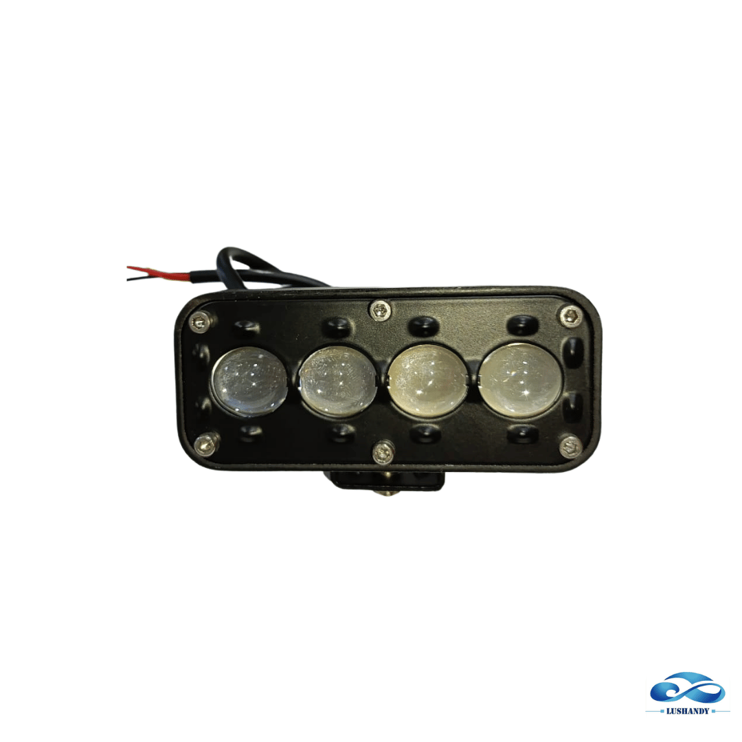 Foco Neblinero 4 Led Rectangular Con Lupa Para Auto
