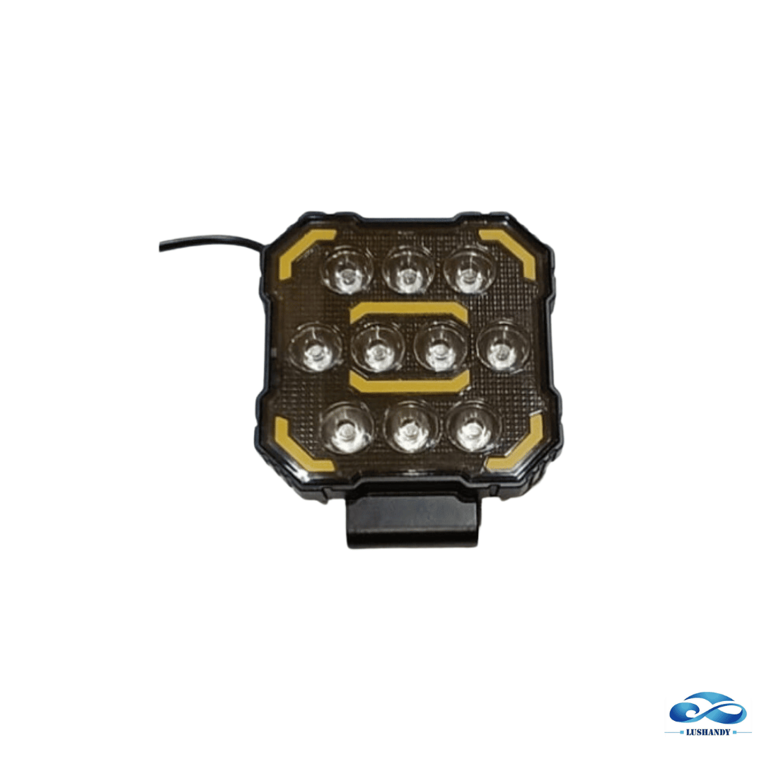 Foco Neblinero 10 Led Cuadrado 11.2x11.2cm De 12-60V Y 23W  Para Auto