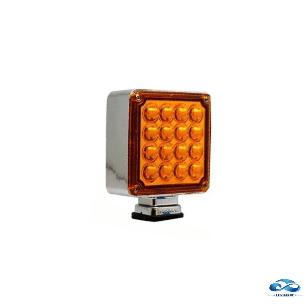 Foco Cuadrado32 Led Doble Cara Para Camiones Color Rojo Amarillo 12-24V