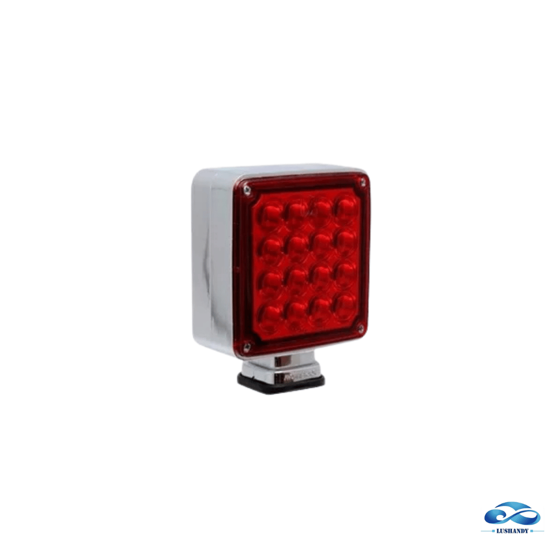 Foco Cuadrado32 Led Doble Cara Para Camiones Color Rojo Amarillo 12-24V