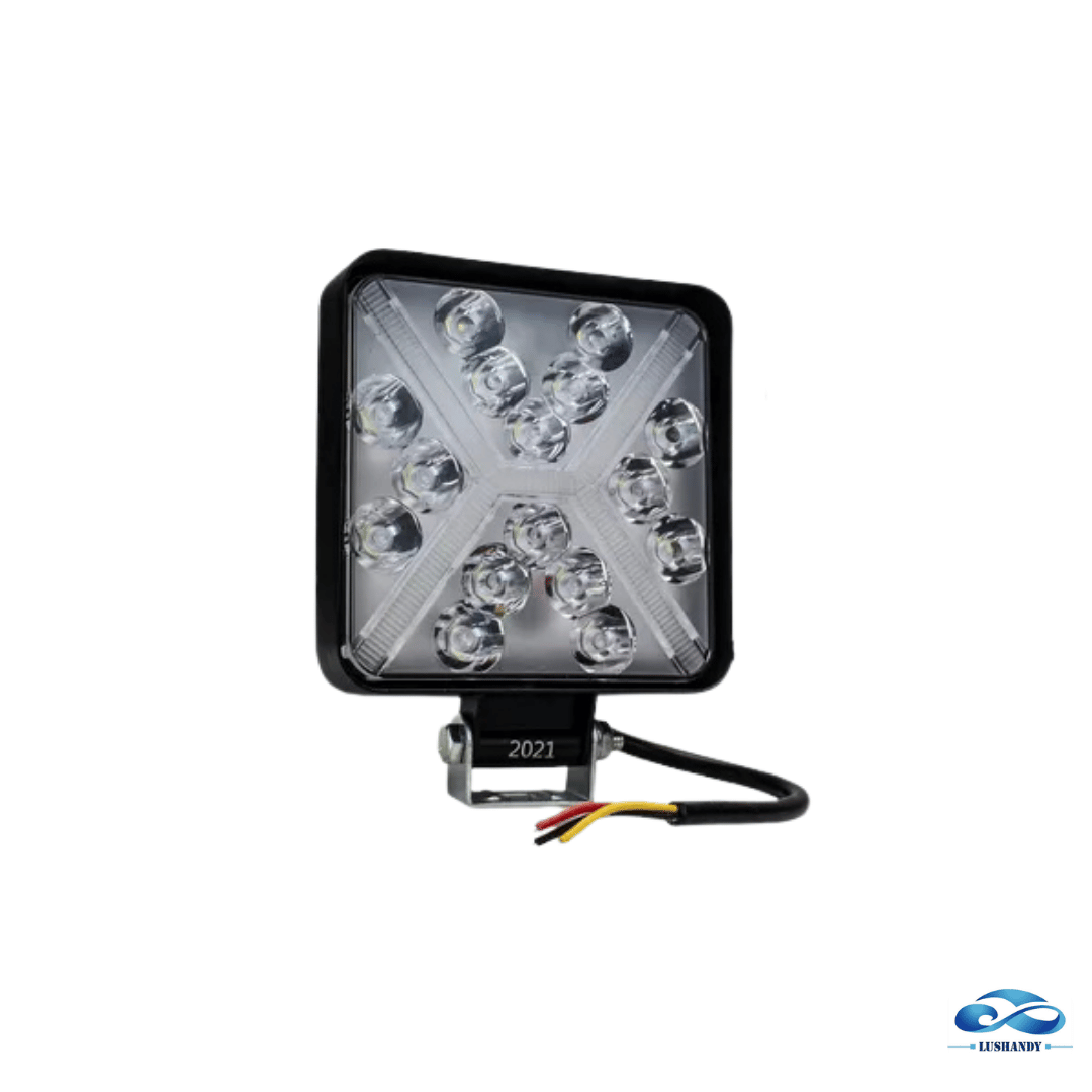 Foco Neblinero 16 Led Rectangular Luz De Posición 12-24V