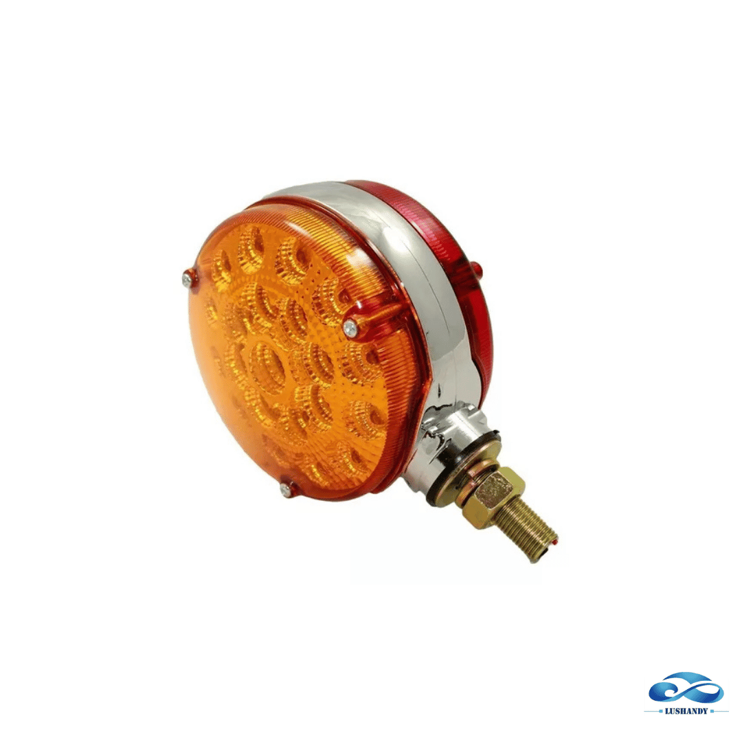 Foco Redondo 32 Led Doble Cara Para Camiones Color Rojo Amarillo 12-24V