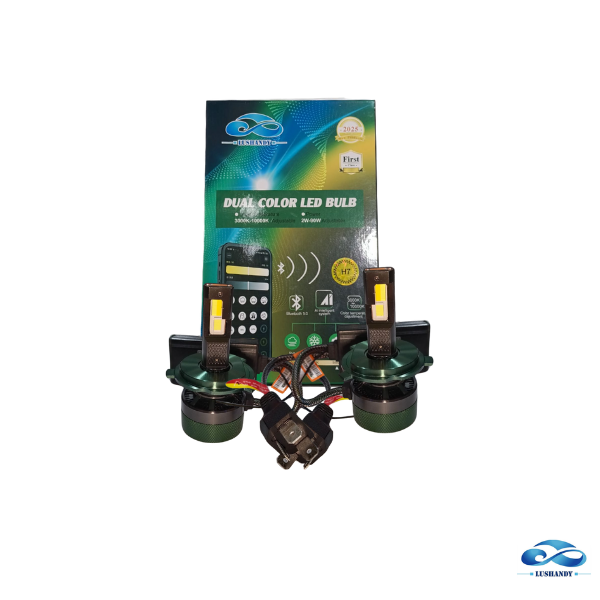 Ampolleta Led H4 Dual Doble Color Con Bluetooth 2W- 90W 12V  40000LM
