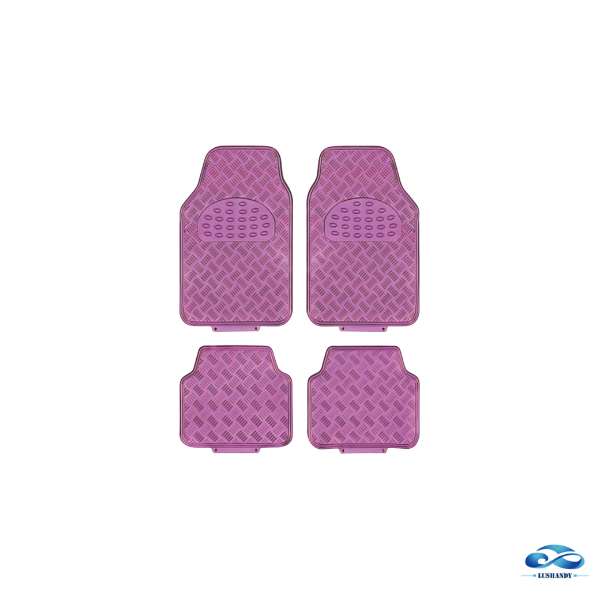 Cubre Piso para Autos con Efecto Metálico Juego de 4 Piezas