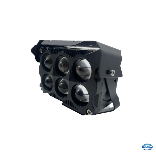 Par De Focos Neblinero 6 Led Con Lupa  Color Blanco y Amarillo 85W 12V-24V