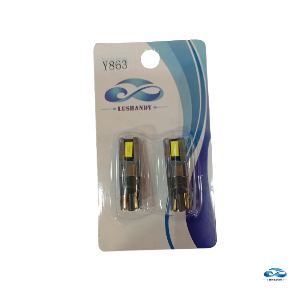 Ampolletas LED T10 COB para Auto Alta Iluminación Amarilla