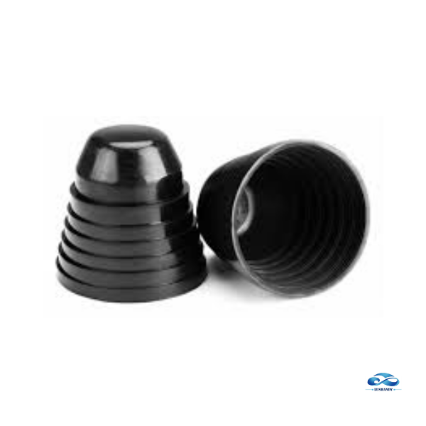 Protector de Goma Pequeño Tipo Fuelle Negro Flexible