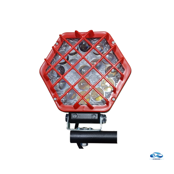 Foco LED Hexagonal Automotriz con Rejilla Protectora