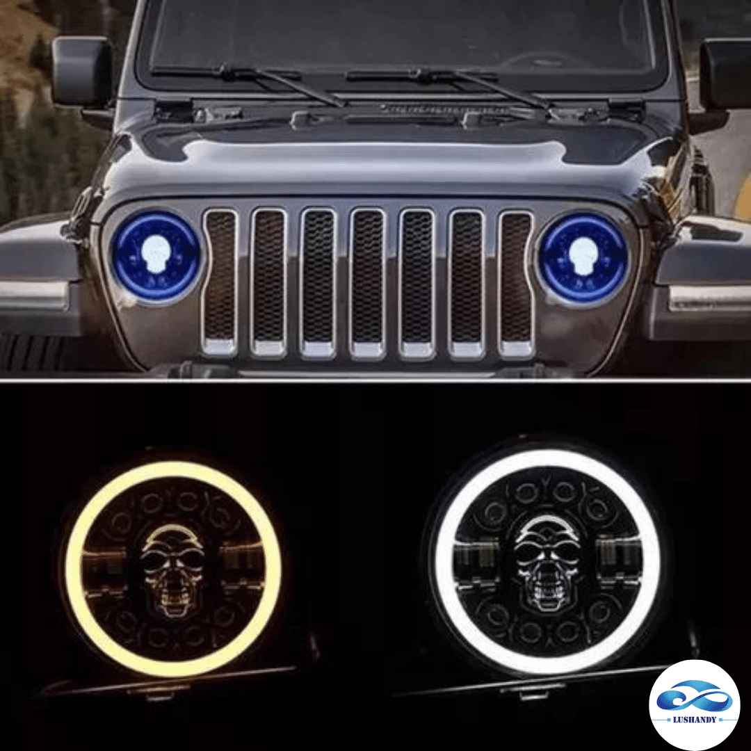 Faro Led 7 Pulgada Tipo Calavera Faro Led 7 Pulgada Tipo Calavera