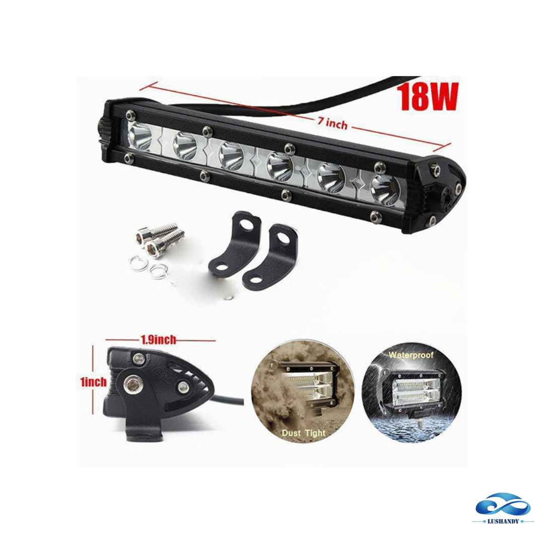 Barra De Luz Led Cree De 18w 7 Pulgadas