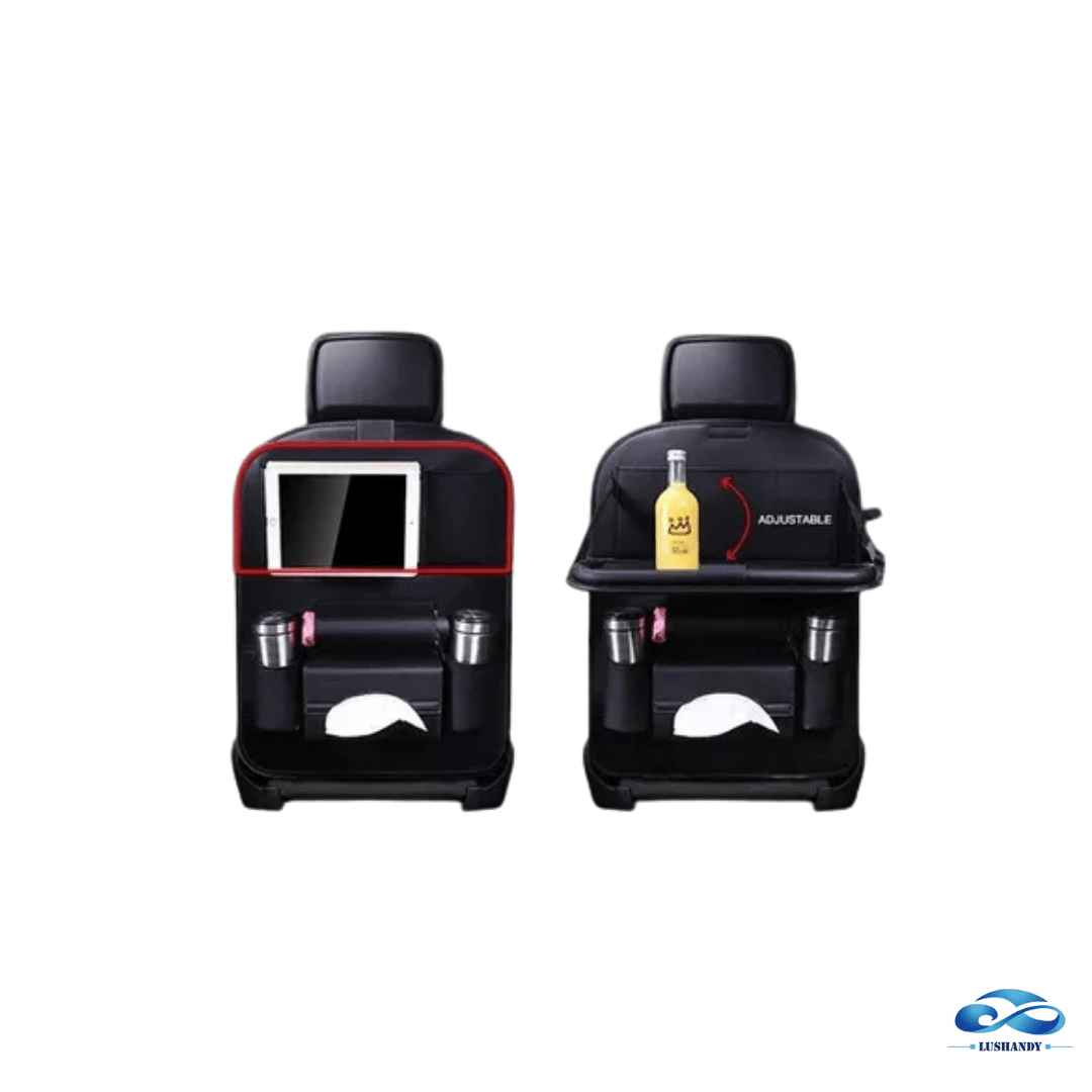 Organizador Con Mesa Asiento Trasero Para Auto Ecocuero Organizador Con Mesa Asiento Trasero Para Auto Ecocuero
