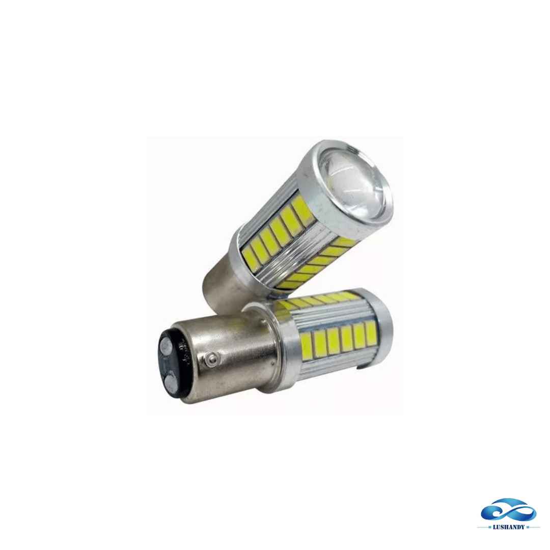 Ampolleta Led Dos Contacto  12v Blanco Rojo Pata Dispareja