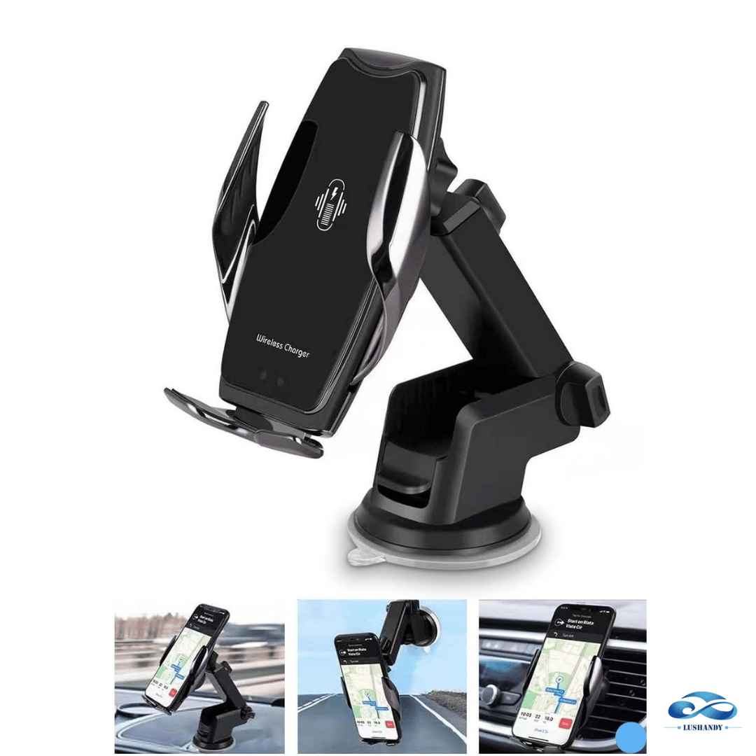 Soporte De Celular A8E Con Sujeción Automática Y Carga rápida de 10 W, Ventilación, Parabrisas, Tablero Soporte De Celular A8E Con Sujeción Automática Y Carga rápida de 10 W, Ventilación, Parabrisas, Tablero