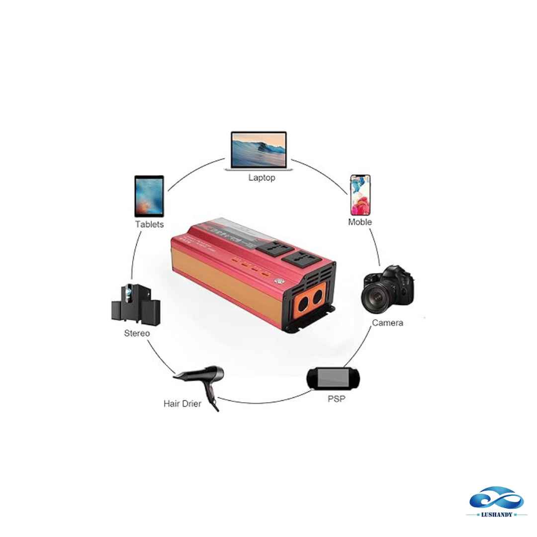 Inversor De Corriente Una Carga 900W 12-220V Inversor De Corriente Una Carga 900W 12-220V