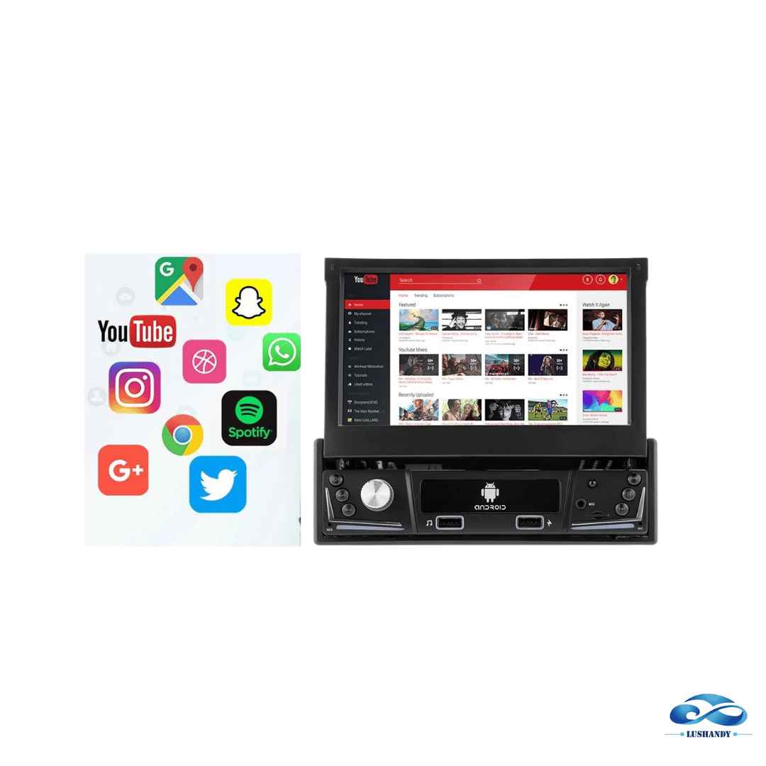 Radio Con Pantalla 2 entrada USB con Bluetooth para Auto Carplay Android De 7 Pulgadas Radio Con Pantalla 2 entrada USB con Bluetooth para Auto Carplay Android De 7 Pulgadas