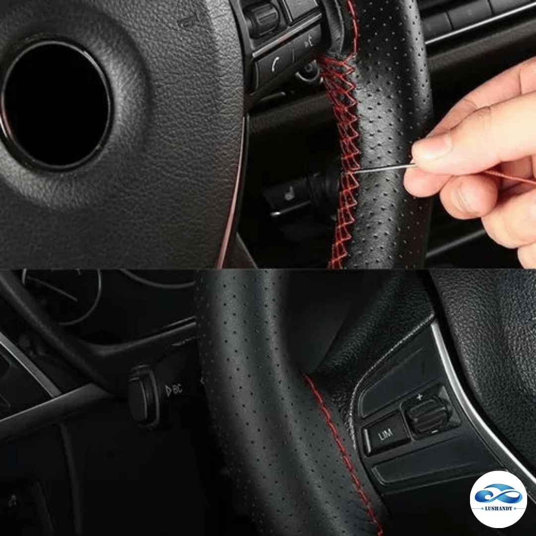 Cubre Volante Para Coser Con Hilo Anti Resbalante Para Auto 38cm Cubre Volante Para Coser Con Hilo Anti Resbalante Para Auto 38cm
