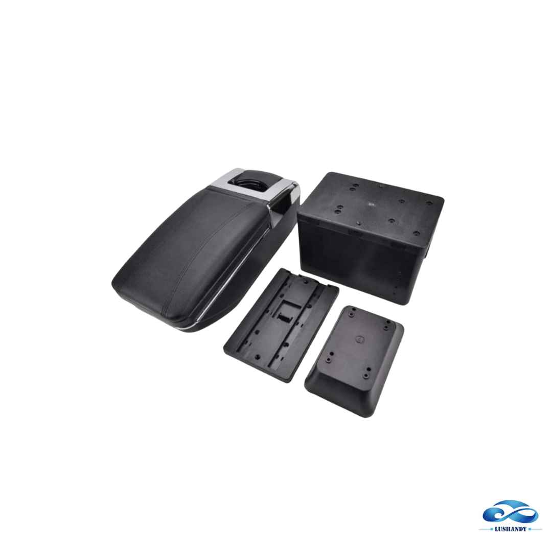 Apoyabrazos Auto Universal Base Extensible Con 7 Conectores USB