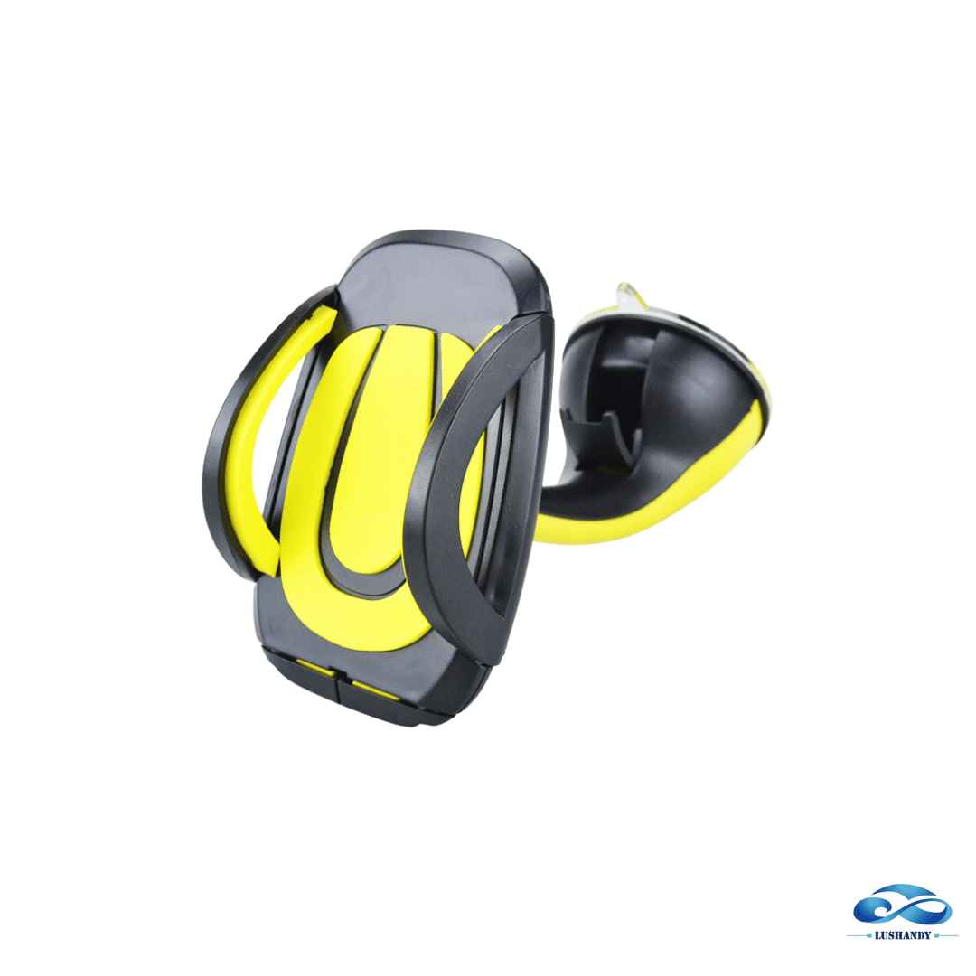 Soporte Celular Para Vidrio Parabrisa Ventosa Amarillo