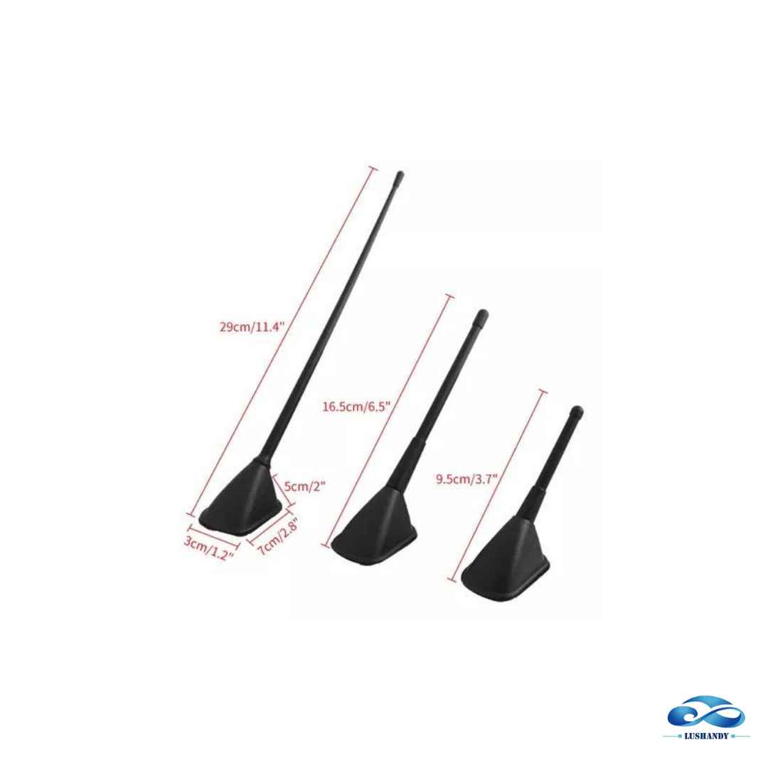 Antena Decorativa Base Autoadhesivo 3Piezas 9.5, 16.5, 29cm Para Auto Antena Decorativa Base Autoadhesivo 3Piezas 9.5, 16.5, 29cm Para Auto