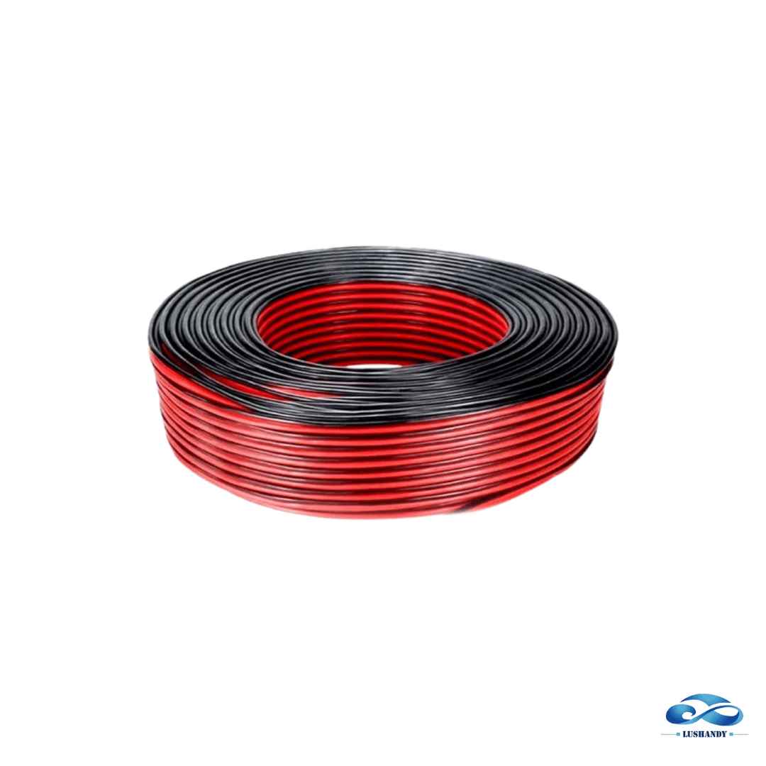 Rollo De Cable Paralelo  Grueso  N10 Rojo y Negro 100mts
