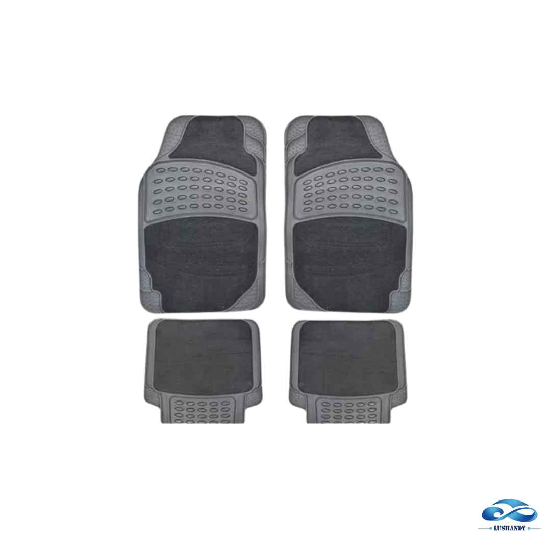 Cubre Piso para Auto De Goma Con Gamuza Juego de 4 Piezas