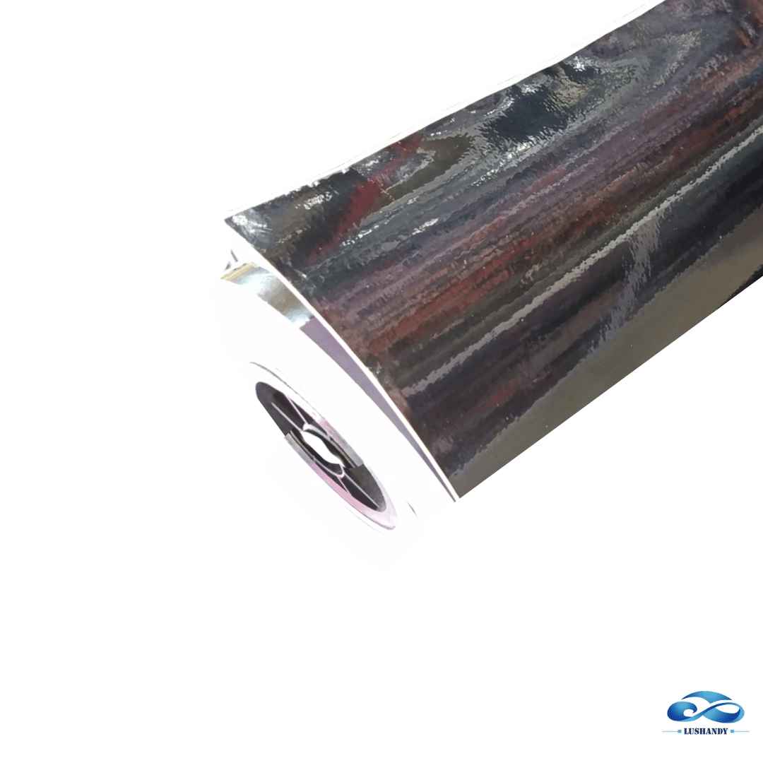 Rollo Vinilo Panorámico Negro Brillante 1.52x28Mts