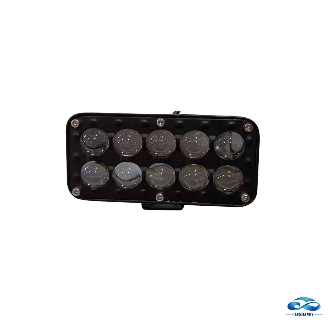 Foco Neblinero 10 Led Rectangular Con Lupa Para Auto