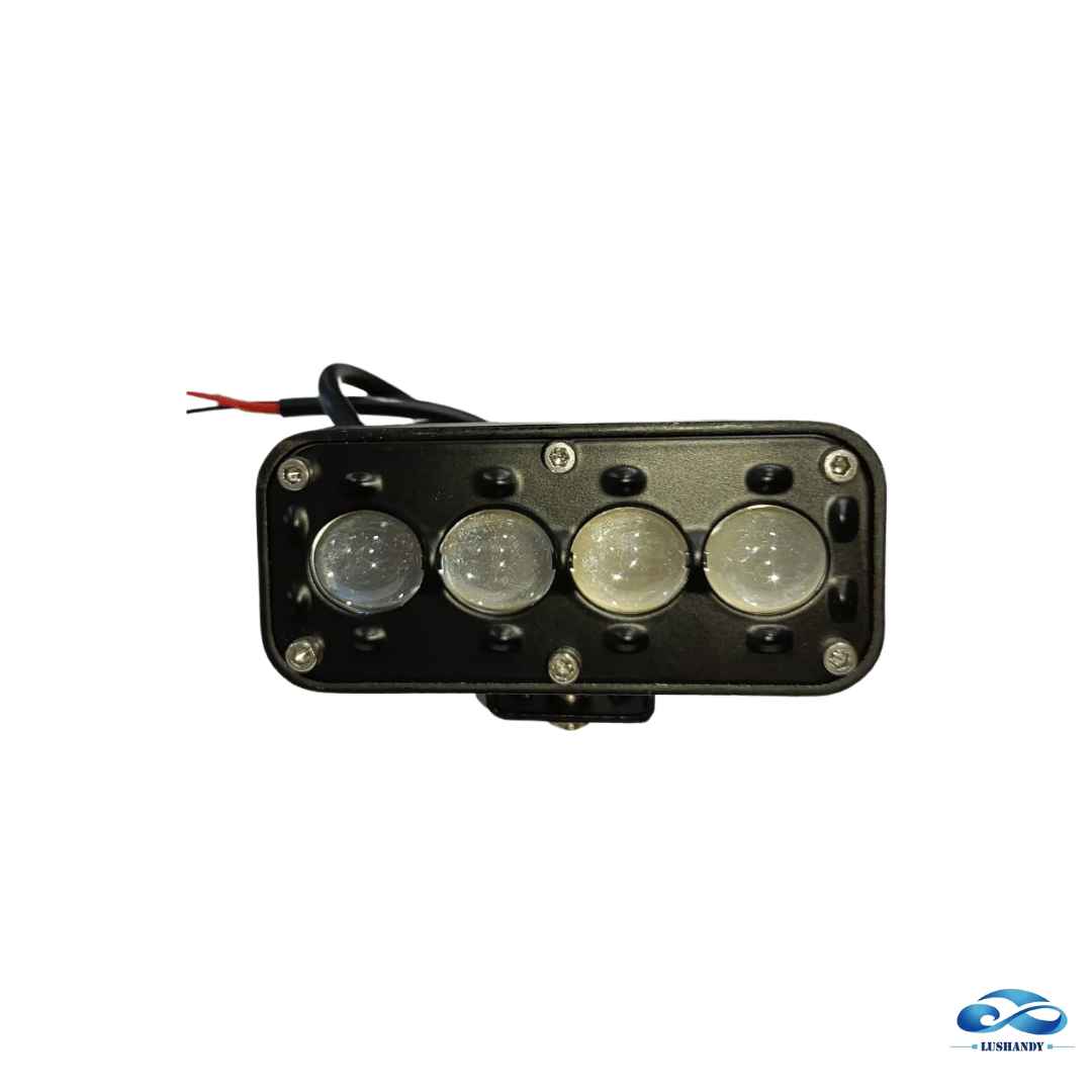 Foco Neblinero 4 Led Rectangular Con Lupa Para Auto