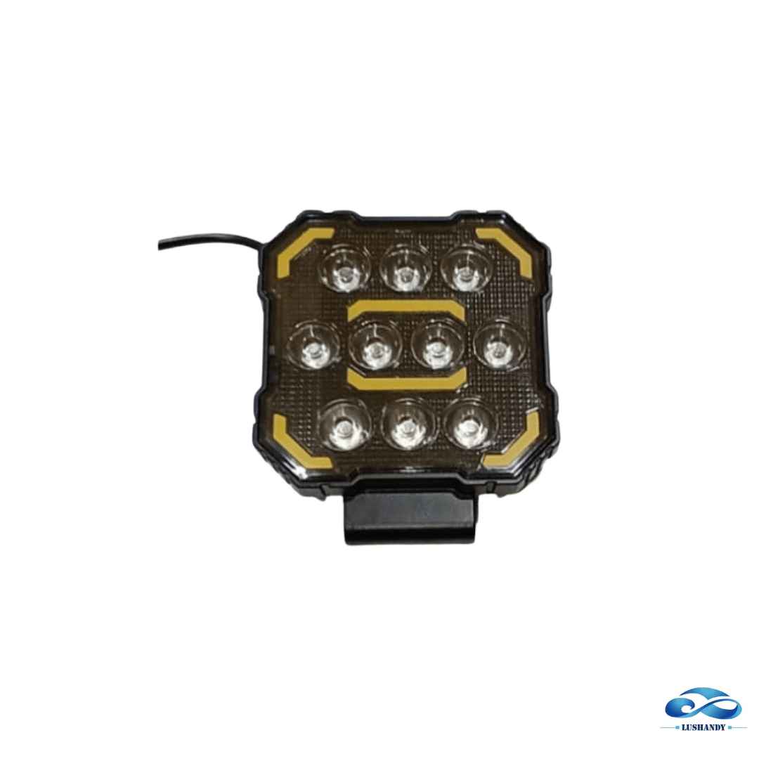 Foco Neblinero 10 Led Cuadrado 11.2x11.2cm De 12-60V Y 23W  Para Auto