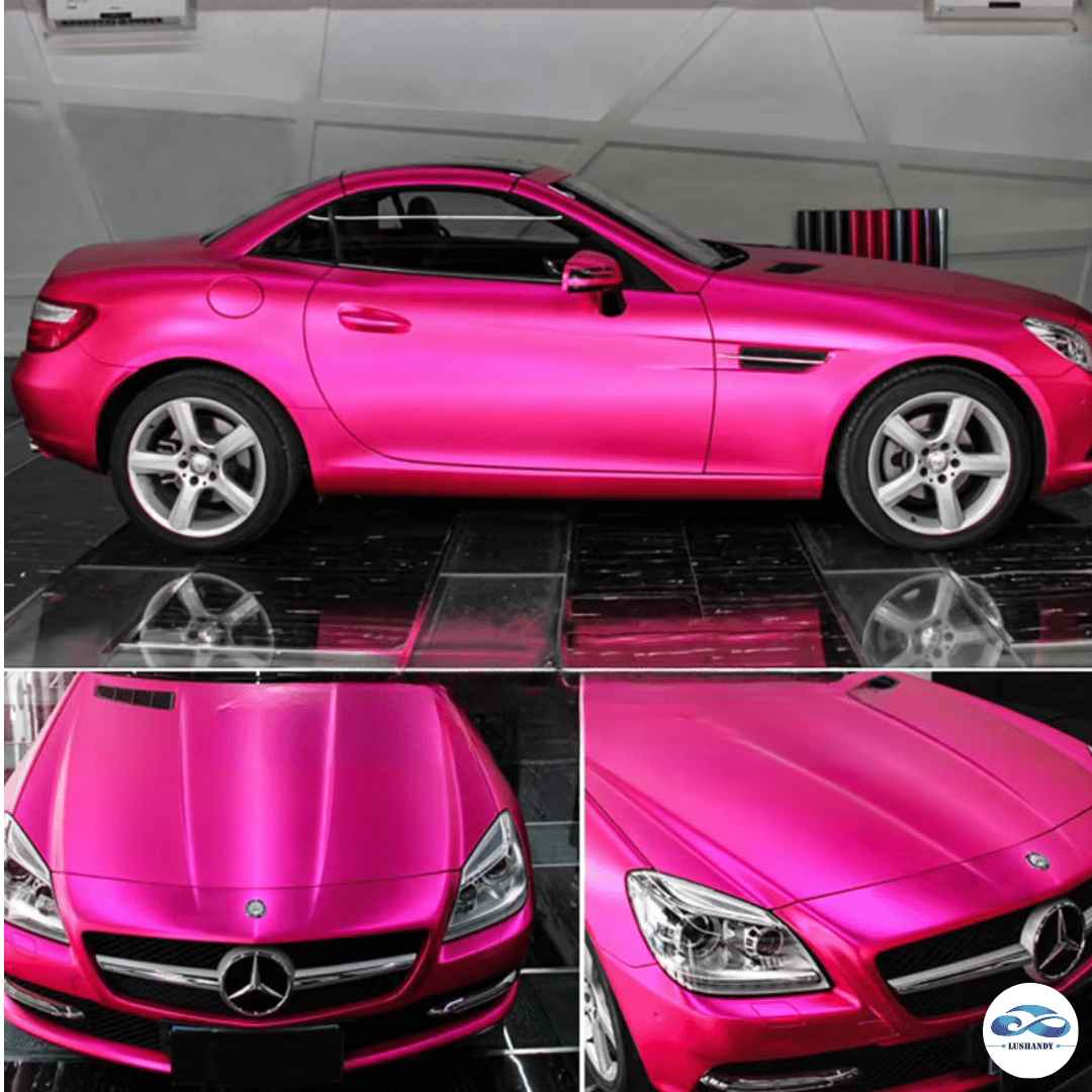 Rollo Vinilo Cromo Mate En Morado, Azul Y Fucsia Para Auto 1.52x18Mts Rollo Vinilo Cromo Mate En Morado, Azul Y Fucsia Para Auto 1.52x18Mts