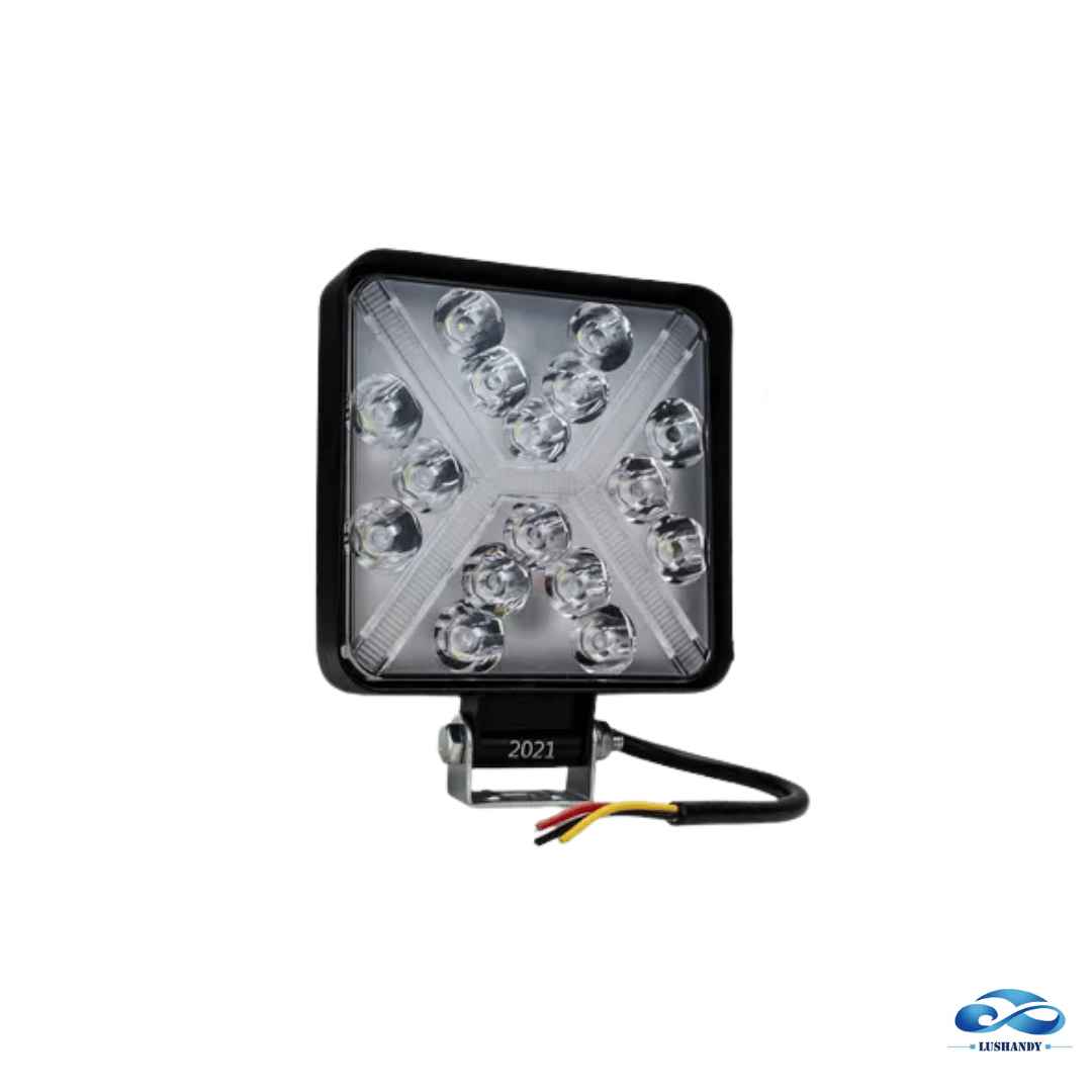 Foco Neblinero 16 Led Rectangular Luz De Posición 12-24V