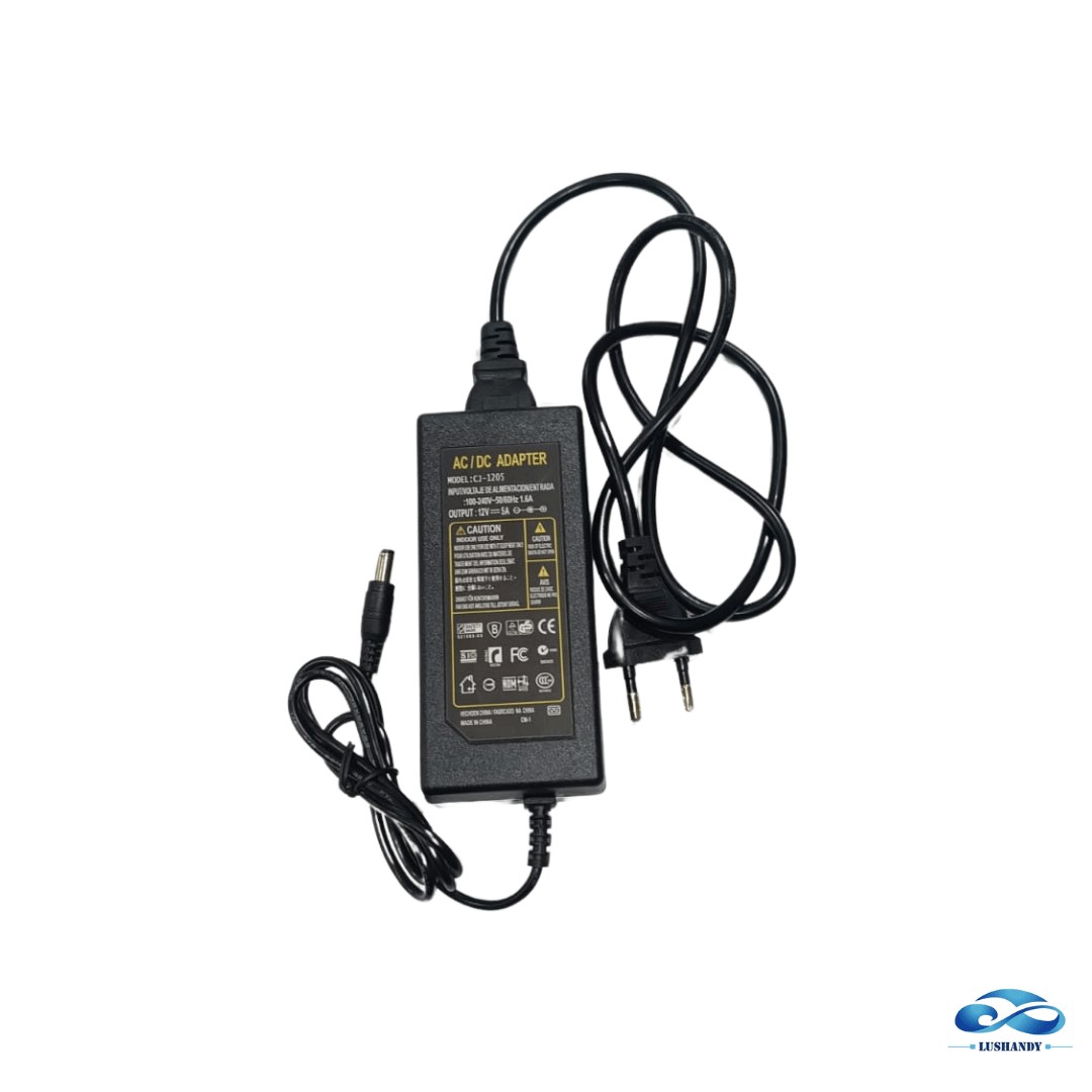 Adaptador De Corriente Para Tiras Led 5a Ac100-240V A Dc12V