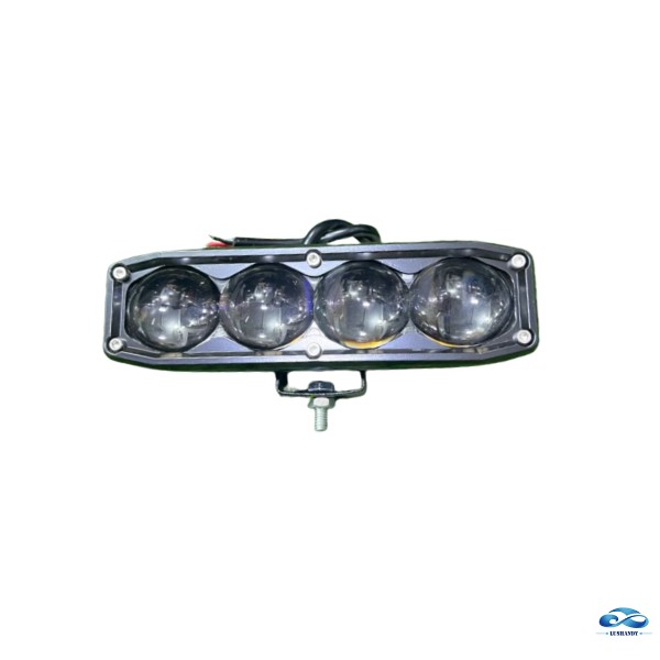 Focos Neblinero 4 Led Tipo Lupa  Blanco + Amarillo  80W 12V-24V