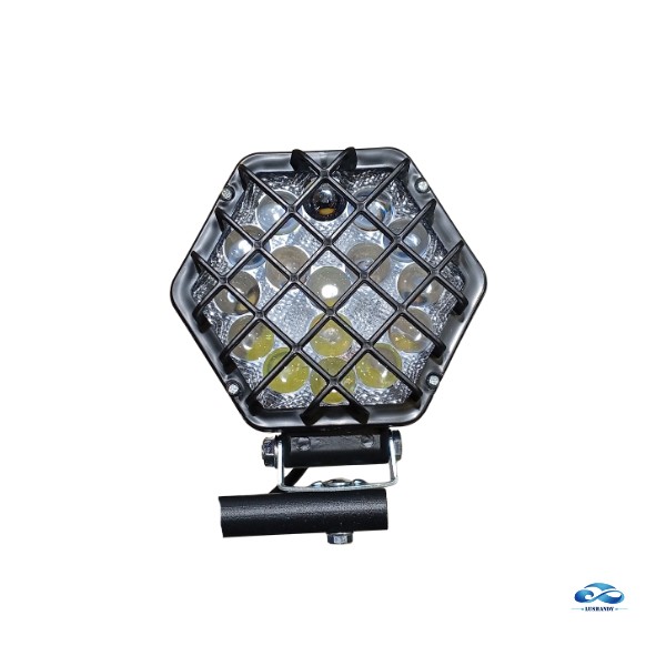 Foco LED Hexagonal Automotriz con Rejilla Protectora
