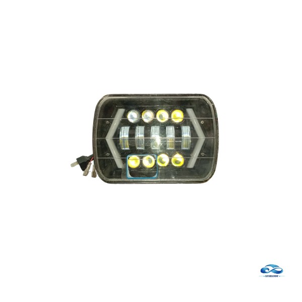 Foco LED Rectangular Automotriz Y845 con Luz Blanca y Amarilla